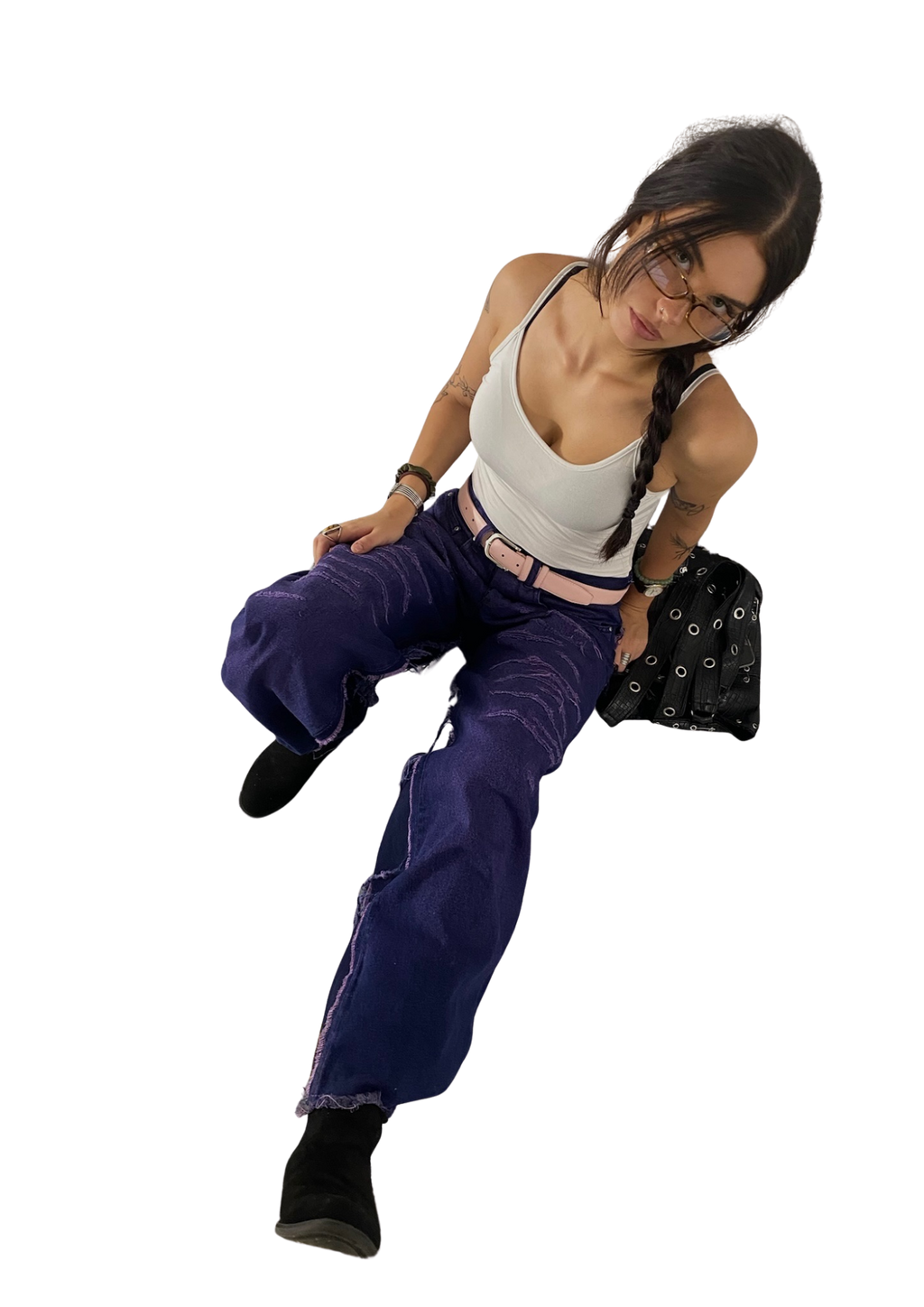 Purple Scar jeans