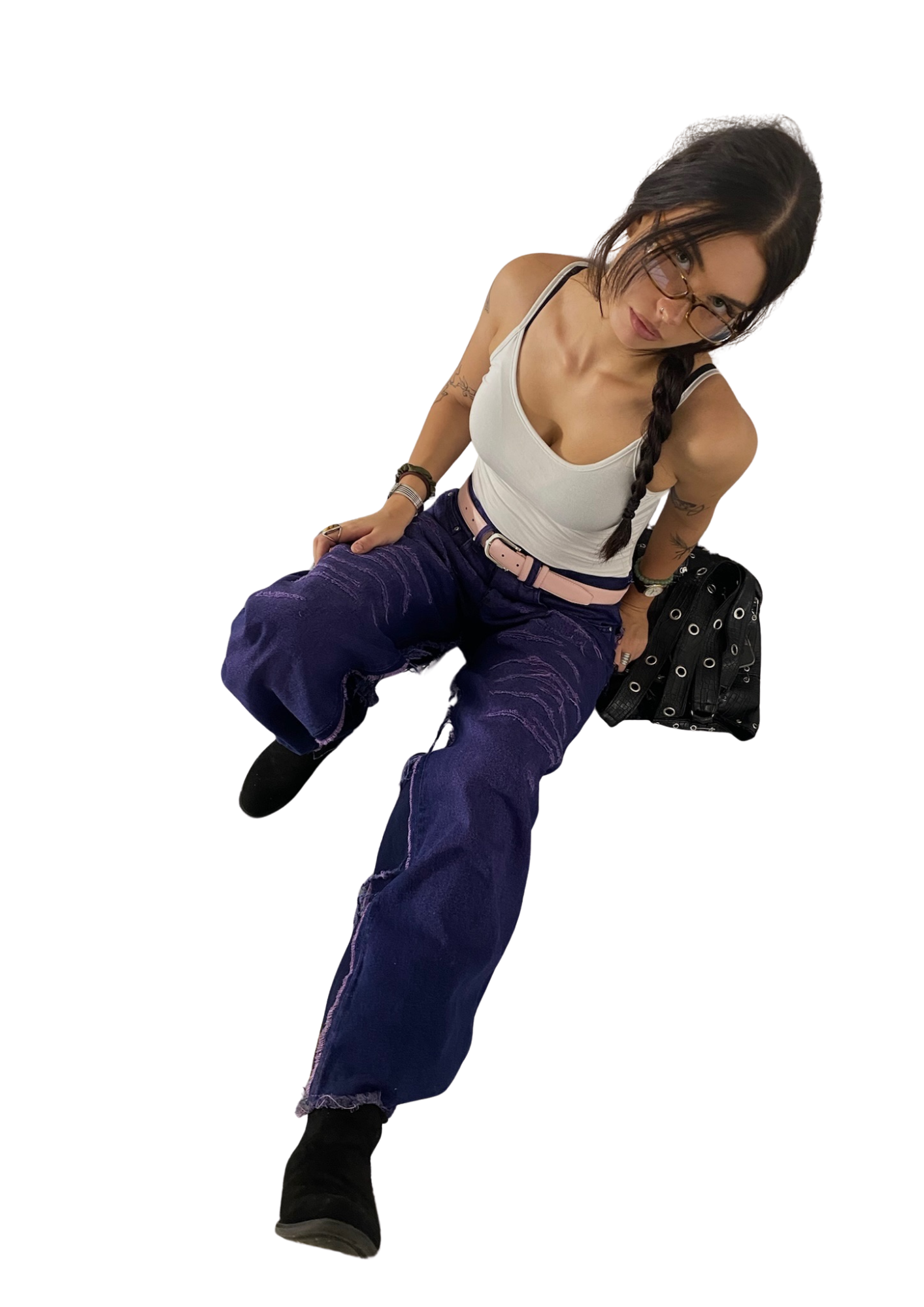 Purple Scar jeans