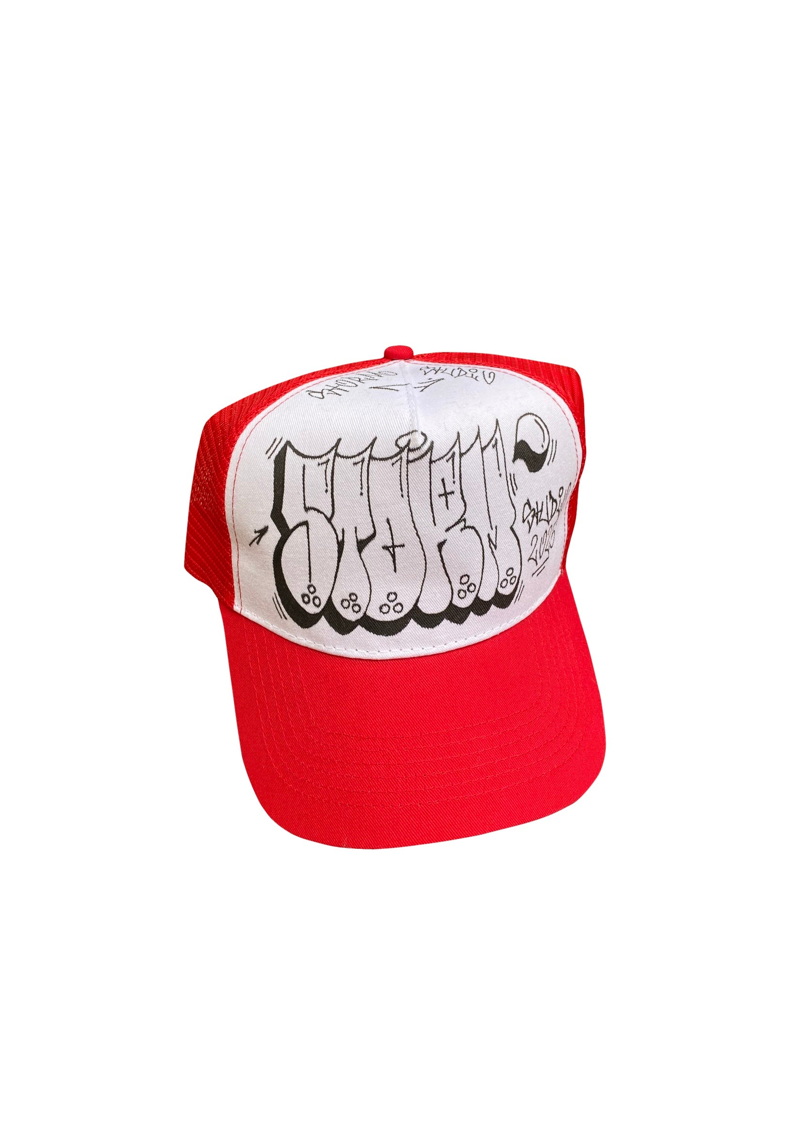 Throw-up trucker cap