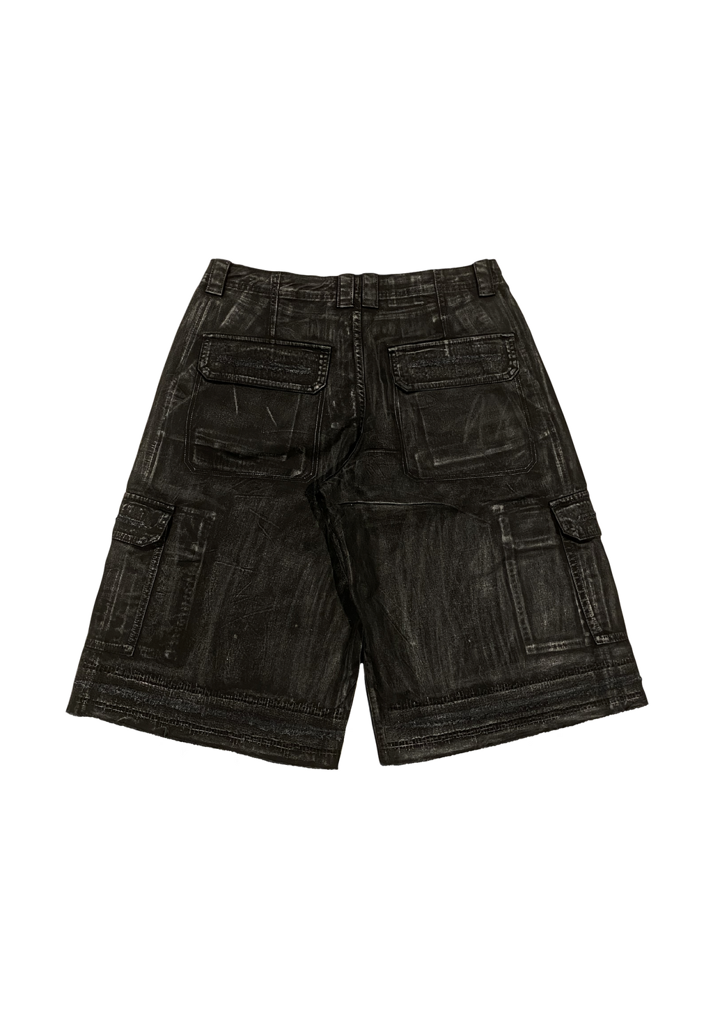Waxed cargo shorts