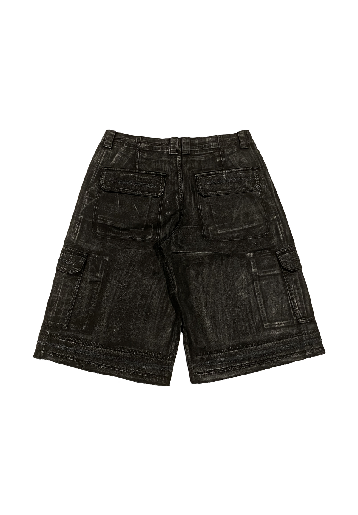 Waxed cargo shorts