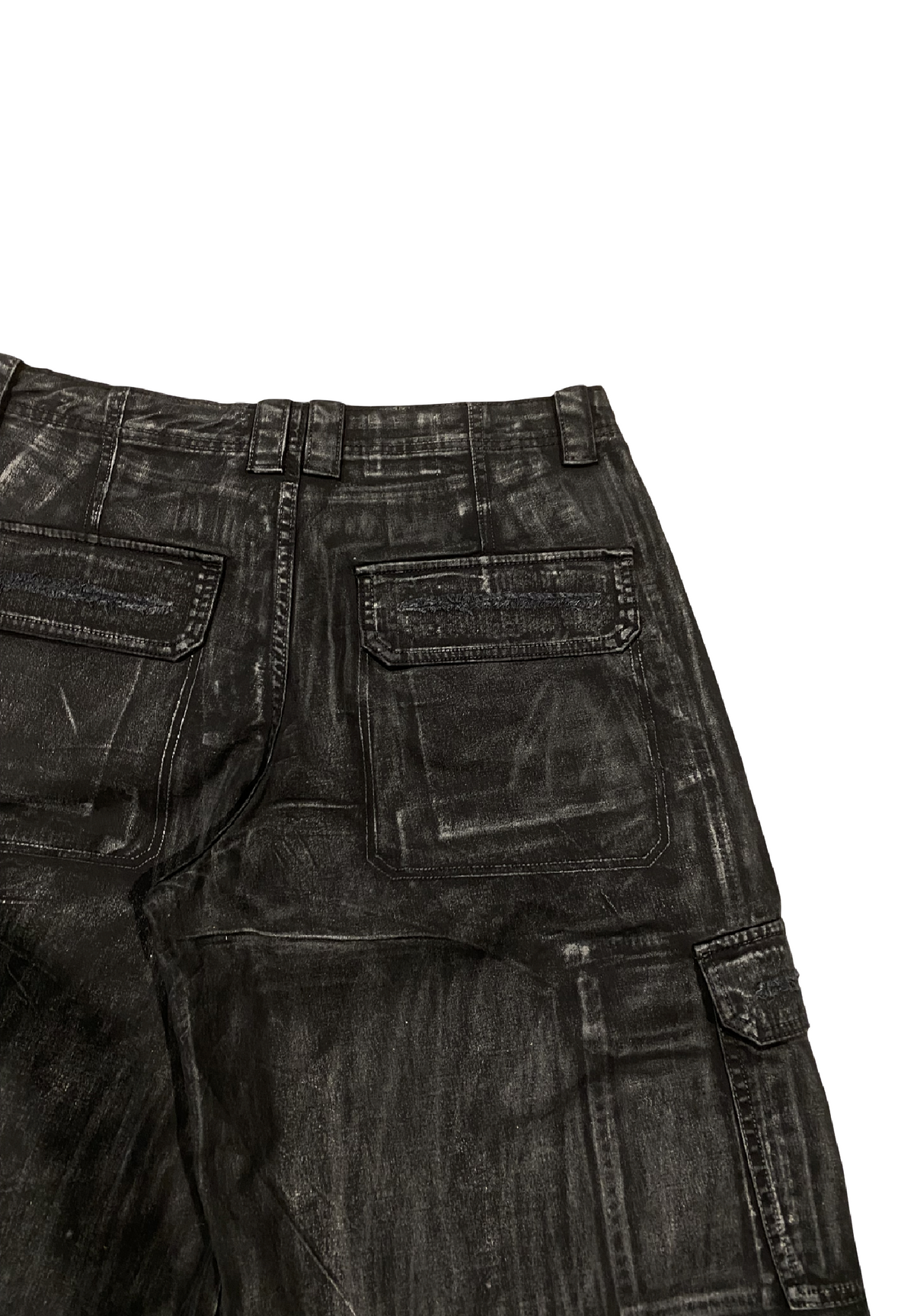 Waxed cargo shorts