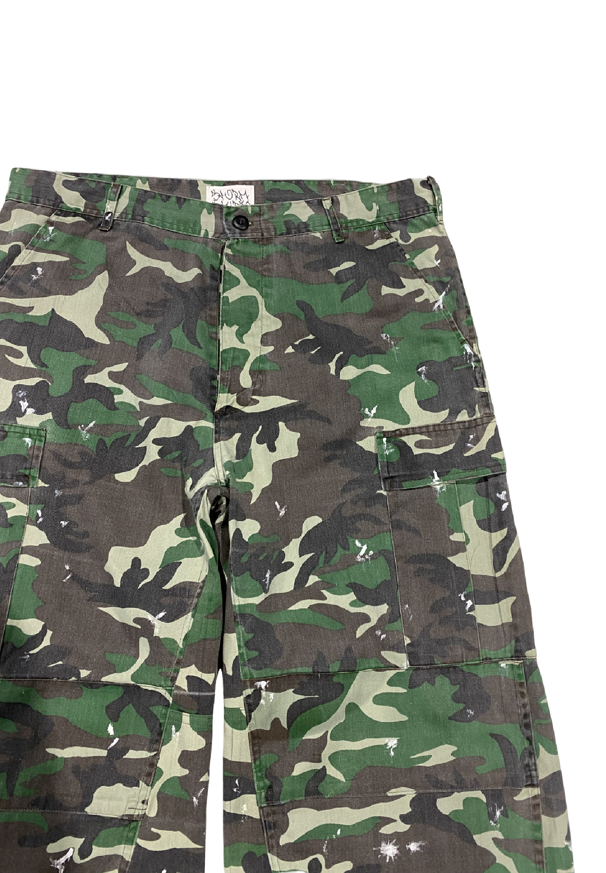 Faded Woodland camo shorts