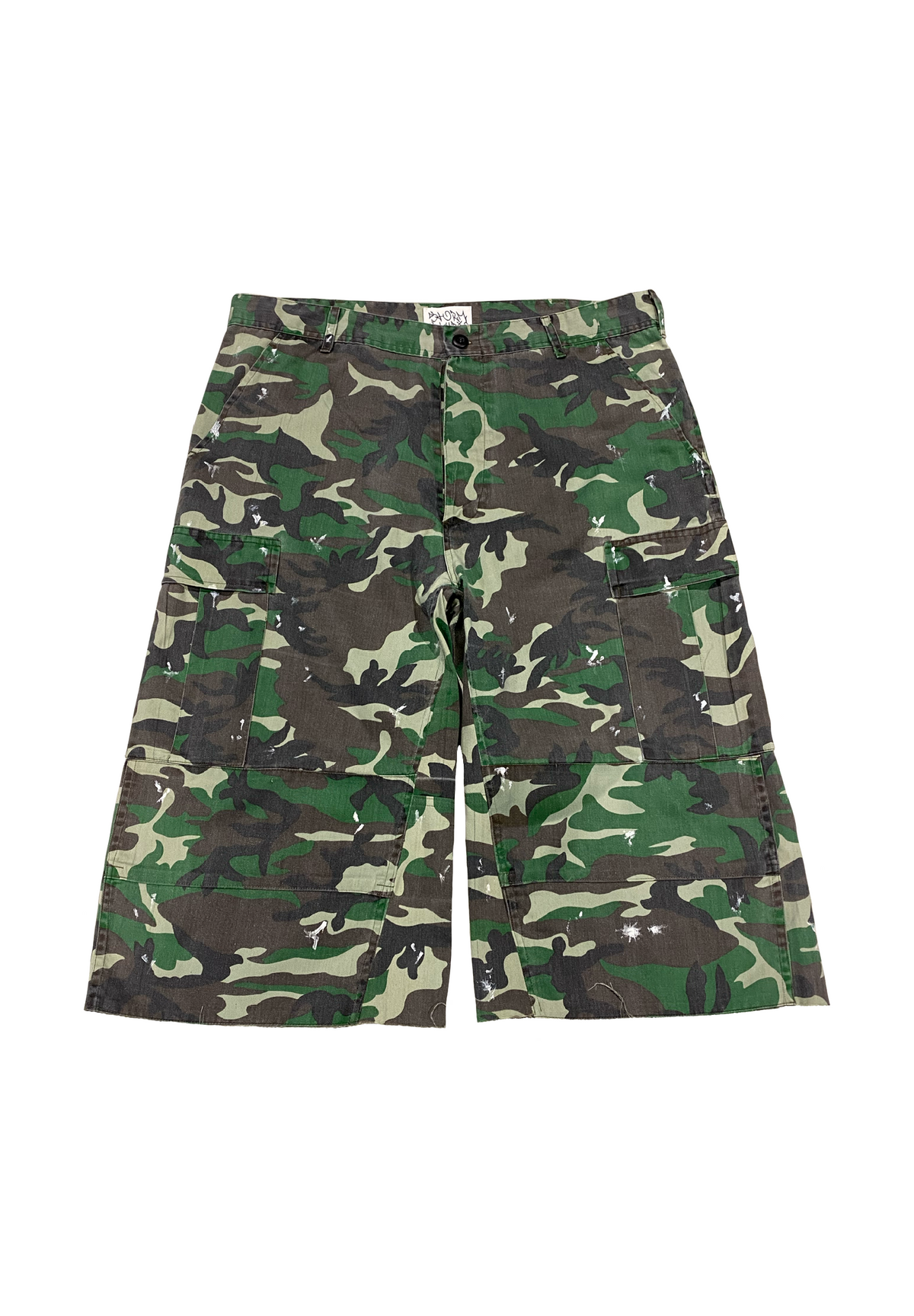 Faded Woodland camo shorts